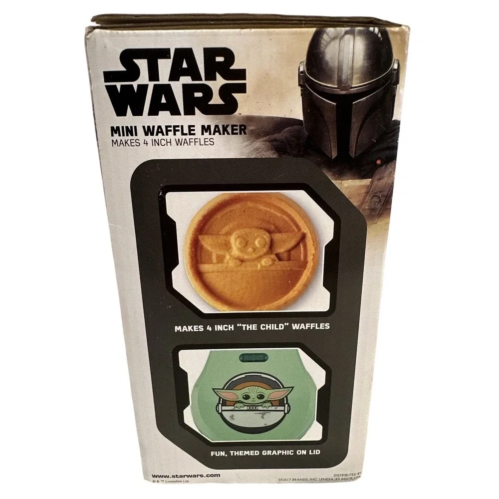 Disney Star Wars Mini Waffle Maker Mandalorian Baby Yoda Child NEW OPEN BOX - Picture 2 of 8